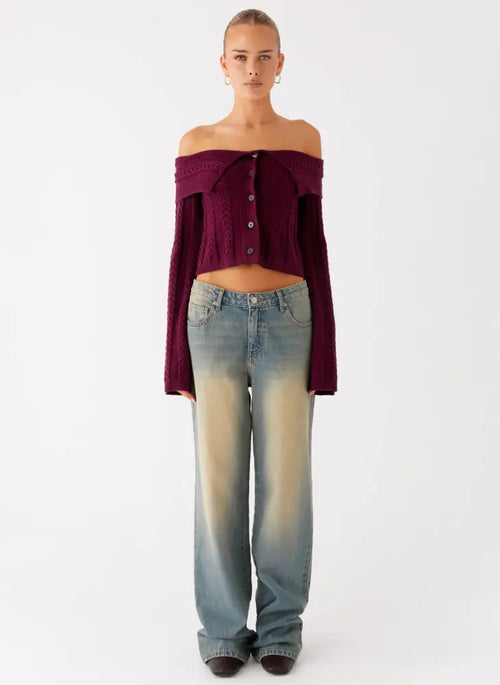 San Diego Straight Leg Denim Jeans - Blue Wash