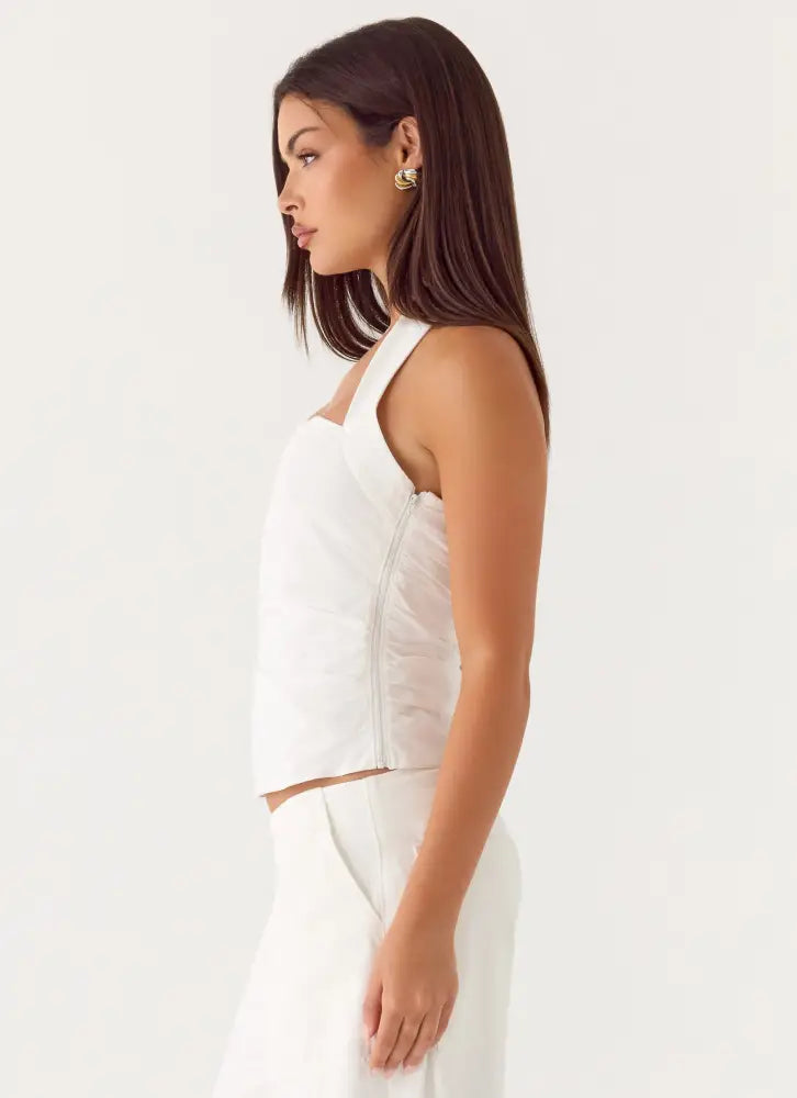Seethal Halter Top - White