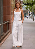 Seethal Low Rise Pants - White