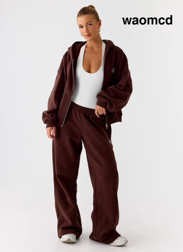 Signature Low Rise Sweatpants - Chocolate
