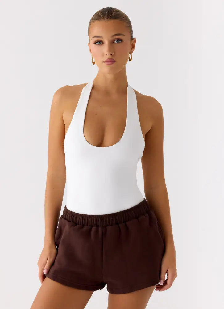 Signature Low Rise Sweatshorts - Chocolate