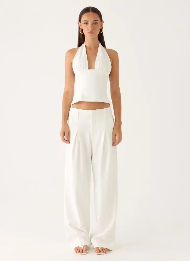 Sora Low Rise Pant - White