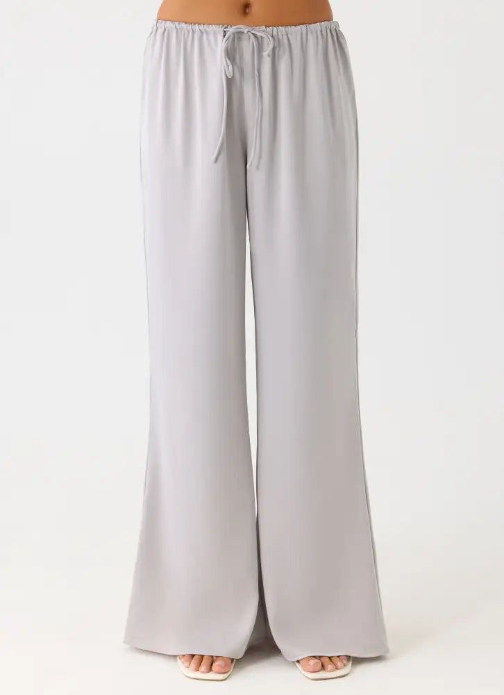 Sorena Low Rise Flared Pants - Misty Blue